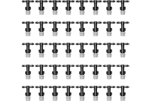 40 Stücke Sprinklerköpfe Düsen mit T-Gelenke, VooGenzek Garten Misting Bewässerungssystem, T-Gelenke Sprühdüse Bewässerung, Wassernebel kühlsystem sprinklerdüse für Garten, Rasen, Grau