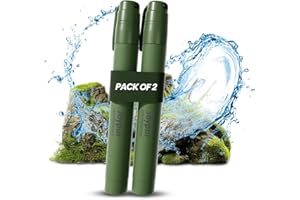 Joypur® Paille Filtrante de Survie- Purificateur d'Eau pour Randonnée Camping Bushcraft - Filtre à Eau de Poche, Materiel Militaire Accessoires Survivalisme Equipement Kit. (vert*2)