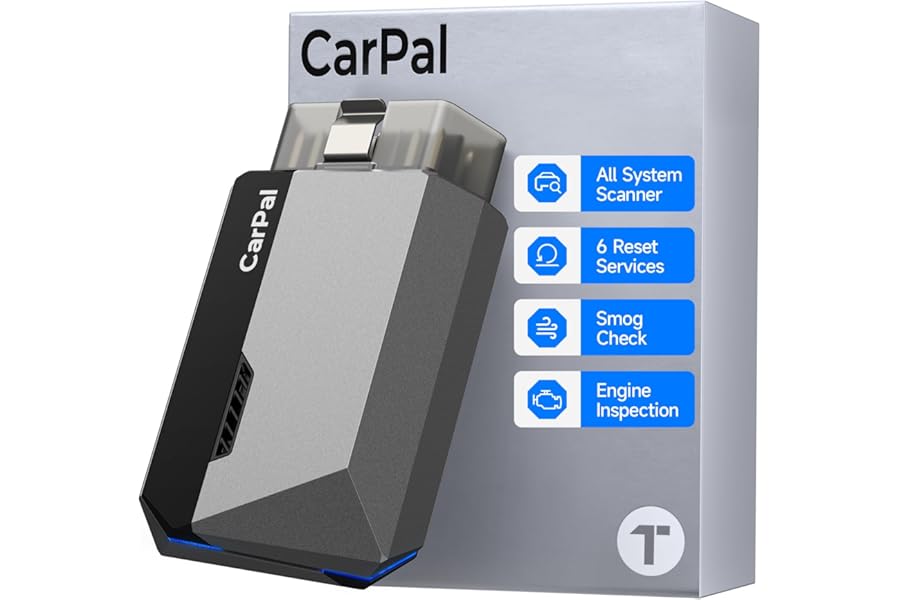 TOPDON CarPal-A OBD2 Code Reader Bluetooth, All System OBD2 Scanner for iOS & Android, Vehicle Health Check, 6 Maintenance Services, Smog Check, Repair Guide, 1 Year Free Update