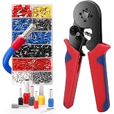 AEE&reg; Terminal Sıkma Pensesi Seti, 0.25-10 mm&sup2; Kablo Pensesi, AWG 23-7 Tel Sıkma Aleti, 1200 Adet İzoleli Kablo Y&uuml;ks&uuml;k Seti il