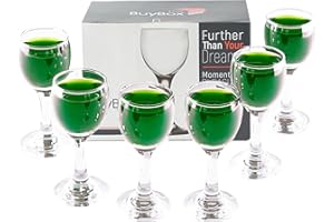 GOSOYO Bicchieri da Shot con Stelo, Set da 6 (2oz/55ml). Bicchieri da Liquore, Bicchieri da Sherry, Bicchieri da Assenzio, Mini Bicchieri da Vino, Bicchieri da Porto, Bicchieri da Aperitivo