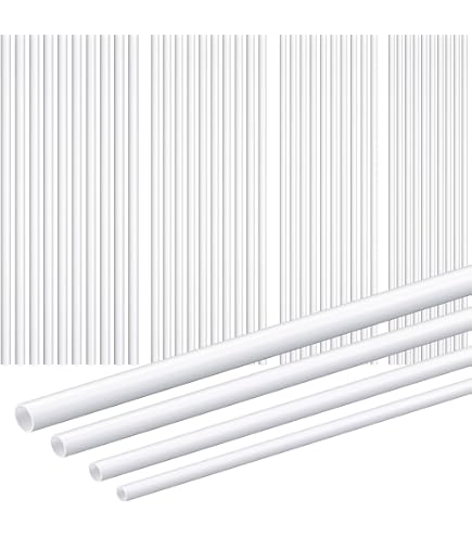 White ABS Styrene Plastic Strips & Rods – 250mm Length For DIY & Crafts
