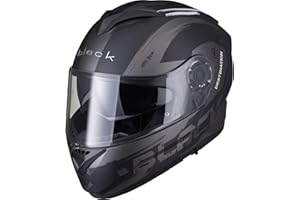 Flip Up Front Motorcycle Motorbike Full Face Crash Jet Helmet with Internal Sun Visor Men's And Women's Helmets UK Stock By-Black™ - Optimus II Destination