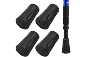 GUDALEA 4 Pièces Embouts en Caoutchouc 12mm, pour Bâtons de Marche Capuchons Protecteurs de Pointe pour Bâtons de Randonnée Trekking et Marche Nordique Embouts de Rechange Antidérapants