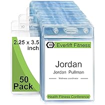 Fezf 8pcs Portabadge Trasparente | Portacarte D'Identità Con Cordino - Foto 2