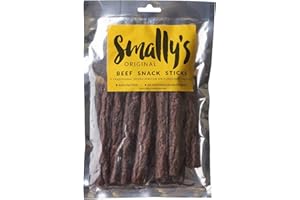 Smally's Biltong - Beef Snack Sticks, Original Flavour Droewors, High Protein Beef Snack, Traditional South African Air Cured Beef Sausage - 500g Pack