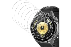 WD&CD Folia ochronna kompatybilna z HUAWEI Watch GT 6 46 mm, 6 sztuk folii ochronnej kompatybilnej z HUAWEI Watch GT 6 46 mm, twardość 9H, odporna na zarysowania, odporna na pęcherzyki powietrza