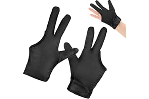 Ptwola Hitzebeständige Handschuhe für Das Haarstyling Professioneller Dreifinger Hitzeblockierung Lockenstäbe und Glätteisen Zubehör Schützt Sicher vor Verbrennungen (2 Stück)
