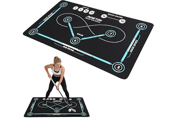 Hockey-träningsmatta för inomhus och utomhus hockeyträning, halksäker och tyst yta Hockeytillbehör för vuxna och barn, 150 * 90 CM