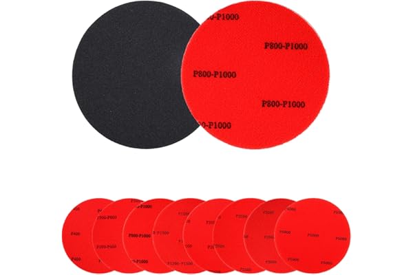 PEUTIER 8pcs Patins de Ponçage de Bowling avec 8 Types de Grains, 12,5cm Kit de Pad Polissage Boule Bowling Tampons Abralon de Bowling Kit de Resurfaçage de Bowling Accessoires de Bowling (Rouge)