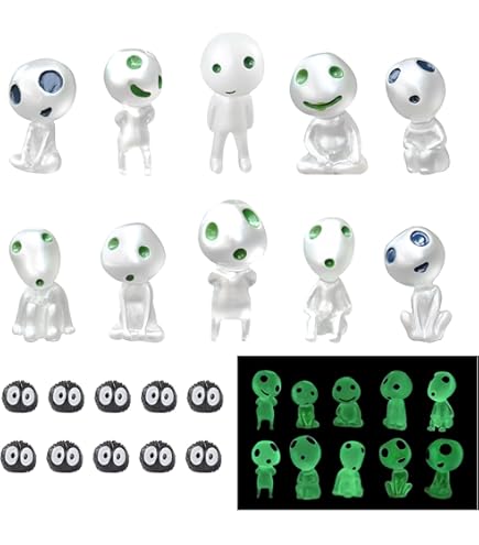 40 Elfi Luminosi Per Giardino - Decorazioni Resina Che Brillano Al Buio | Spiriti Foresta Per Interni Ed Esterni