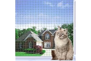 Tatamiyya Filet de Balcon renforcé pour Balcon, Chat,6x3 m,Robuste,Résistant aux morsures et aux déchirures,Résistant aux UV et aux intempéries,pour Balcon, terrasse et fenêtres (Vert Olive)