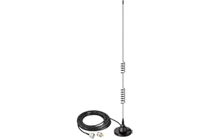 Bingfu Antenna Radio Mobile Dual Band VHF UHF 144Mhz 430Mhz Antenna Radioamatori Base Magnetica PL259 Connettore per BTECH ICOM Midland TYT AnyTone Radio Amatoriale Mobile