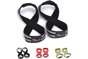 MOOCY figur 8 lyftremmar för dödlyft, tyngdlyftning, Strongman och Cross Training stark tyngdlyftning handledsomslag