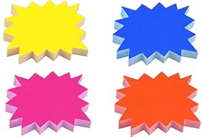 ZWWOGE 200 Pièces Étiquette Prix Fluorescent, etiqueteuse prix,Étiquettes de Prix en Forme d'Étoile Signe de Magasin,Étiquettes Prix de Vente en Papier pour Faveurs Magasin Détail Épiceries(9 x 7 cm)