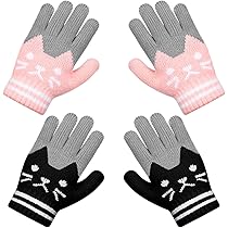 3 Paires Laine Acrylique 3 Paires Gants Tricotés Enfant TAGVO - Laine Et Acrylique, Pour 2-5 Ans, Motifs Hiver Modèle Tricot Gant Enfant Gratuit