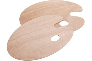 Redreo Holz Malen Palette Mischpalette, 2PCS Malpalette Universalpalette für DIY Kunst Malerei