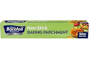DELISUPPLIES Deli Supplies 1 x Roll of Baco Baking Parchment Paper 50M x 45cm Great Value Professional Catering Kitchen.