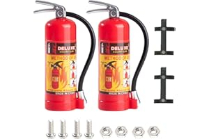 KINGCOO - Set di 2 mini decorazioni per estintori, per 1/10 RC Rock Crawler Auto per TRX4 Axial SCX10 Tamiya Redcat HSP Gen7 D90 TF2 (rosso)