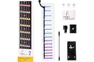 Fret Zealot 2 | Guitar Learning LED Fingerboard System | Songs, Courses, Chords, Scales | Android, iOS, Web (25.5" Scale Length)