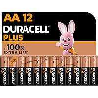 Duracell Plus pilas AA (pack de 12) - Alcalinas 1,5 V - Hasta 100 % de extra duración - Fiabilidad para dispositivos cotidian