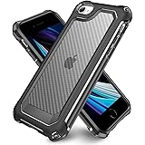 iPhone SE 2022 Case, iPhone SE 2020 Case, iPhone 8 Case, iPhone 7 Case, SUPBEC Hard Carbon Fibre Shockproof Cover and Screen 