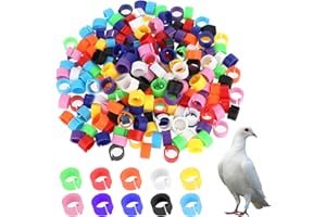SALBSEVER 100 Pcs Pigeon Bands Poultry Leg Rings Quail Leg Bands Baby Chick Leg Bands 8mm Multicolor Chicken Identification Ankle Bands for Legs Chicken Identification Leg Bands for Baby Chick Duck Tiny Bantams