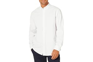 Amazon Essentials Hombre Camisa Oxford de Manga Larga y Corte Regular