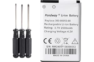 Fuworance Batería de repuesto de 2500 mAh, 3,7 V, 361-00053-00, 361-00053-04, 010-11599-00, 010-11654-03, compatible con Garmin Alpha 200/200i/300/300i/Montana 600/600T/. 600t Cam. o/650/650T/680T GPS