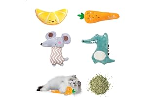 Moguri 4 zabawki dla kocimiętki, zabawka dla kota z kocimiętką, zabawka do samodzielnego zajęcia, zabawka dla kocimiętki, pluszowa zabawka dla kotów