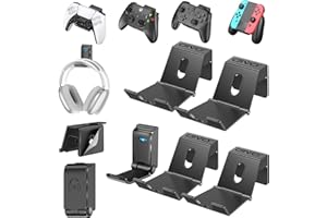 OIVO Lot de 4 Supports muraux pour Manette de Jeu PS4 Nintendo Xbox One/S/X/Elite/Series S/Series X, Support Universel Pliable pour Manette de Jeu, Casque, Manette de Jeu vidéo