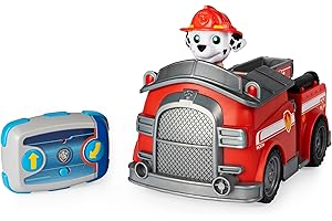 PAW PATROL Patrulla Canina - Coche TELEDIRIGIDO DE Marshall - Coche RC Marshall con 2 Direcciones, 2.4GHZ hasta 76m - Patrulla Canina Juguetes - 6054195 - Juguetes Niños 3 Años +