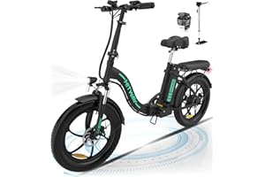 ‎HITWAY HITWAY E Bike Elektrofahrrad E-Bike Klapprad20 Fat Tire E-Fahrrad klapprad,12Ah Lithium-Akku,für Lange Reichweite bis 35-90km, Off-Road Mountainbike mit 7 Gängen,City E-Bike Herren Damen BK6S 2025