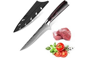 KEPEAK 15cm Cuchillo de Deshuesar, Cuchillos de Cocina Afilados de Acero Inoxidable de Diferentes Tamaños con Agarre Cómodo, Cuchillo de Cocina/Restaurante a Prueba de Herrumbre (H)