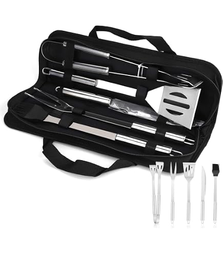 Set Utensili Griglia ROXON S601 – 6 In 1 Pieghevole: Forchetta, Spatola, Coltello, Pinze, Apribottiglie E Cavatappi, In Acciaio Inox Alimentare, Colore Verde