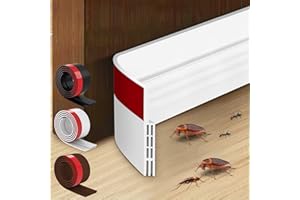 SERDA-RUN Door Draught Excluder,Door Rubber Bottom Seal Strip Under Door Draft Stopper Seals Anti-Collision Strong Adhesive Weather Stripping Tape Soundproof Draught Stoppers