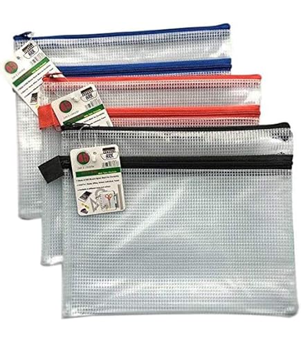 A4 Twin Pocket Tuff Bag School Waterproof Storage Strong Pencil Pen