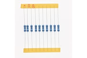 HUABAN 100 Pièces 0.5 Watts 1/2W 1R8 1.8 Ohm 1% Résistance à film métallique