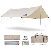 Naturehike Square Glamping 3x5 mt Tarp [Sun and Wind Protection Awning] Quicksand Gold