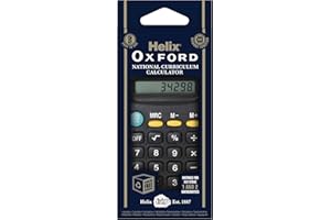 Helix Oxford Basic Calculator - Suitable for Key Stage 1 and 2 Maths - 8 Digit Display - Black