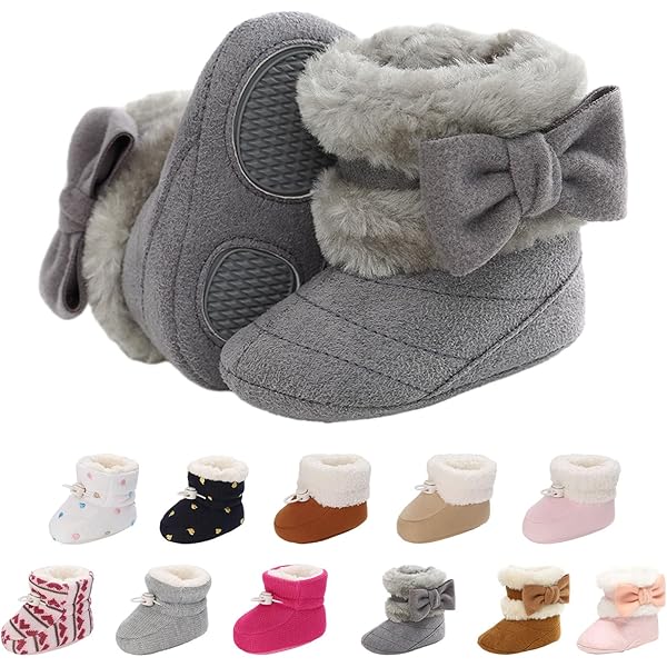 Chaussons D'hiver Chauds à Semelles Souples Pour Bébés Et Tout-petits 0-2,5 Ans