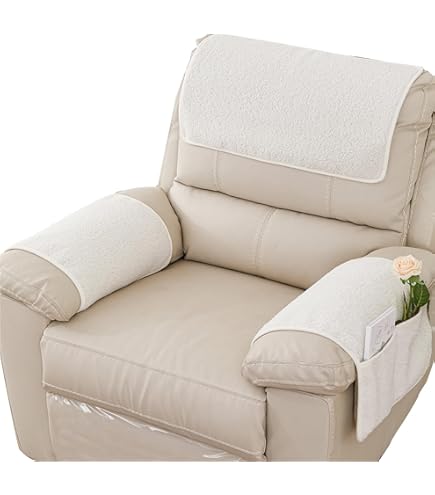 Moukeren Lot De 3 Housses De Protection Pour Appui-tête Inclinables Pour Fauteuil Inclinable