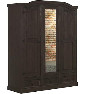 Amazon De Dynamic24 Kleiderschrank Rico Kolonialstil 3turig