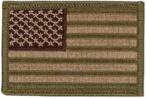 Titan One Europe - USA United States Bandiera Americana Toppa Ricamata Tattica (Camo Verde)