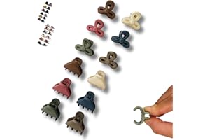 CROMPI Pince Cheveux Femme, 12 Mini Pinces Crabe, Accessoire Cheveux Antidérapante À Double Dents Et Couleur Différent. Accessoires De Coiffeur, Accessoire Fille Et Femme En Forme De Papillon (À Fleur)