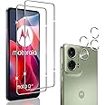 Weimierd Vetro Temperato per Motorola Moto G24 5G, 2 Pezzi Pellicola Protettiva e 2 Pezzi Pellicola Fotocamera, Anti-Graffio,
