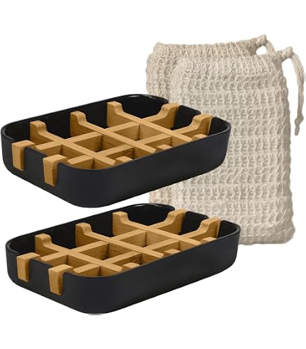2er Set Seifenschale Holz – Natürliche Seifenhalter Mit Rillen Für Waschbecken & Dusche 2er Set Seifenschale Holz – Natürliche Seifenhalter Mit Rillen Für Waschbecken & Dusche