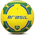 Vector X 32 Panels Country Colour Brazil PVC & Polyester Moulded Indoor/Outdoor Football with Latex Bladder, Yellow-Green, Size 3, Suitable for Match and Training for Kids 6-10 Years