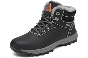 Mishansha Buty zimowe męskie i damskie, buty zimowe outdoorowe, z podszewką, rozm. 36-48 EU, Carbon, 43 EU