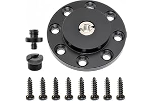 Homeet DIY Caméra Disque de Fixation de Bride 7CM Support de Plafond Support de Bureau Fixation Murale pour Caméra de Sécurité, avec 3/8 inch à 5/8 inch Adaptateur